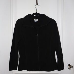 Old Navy Black Fleece Zip Up | Warm Basic Layer